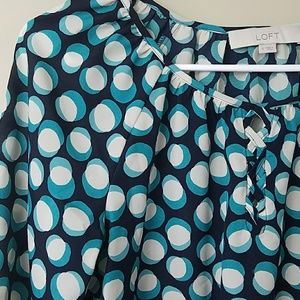LOFT Tops - Ann Taylor LOFT Circle Print Blouse LOFT Tops - Ann Taylor LOFT Circle Print Blouse